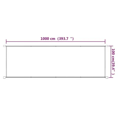 Image de vidaXL Store vertical Taupe 100x1000 cm Toile Oxford