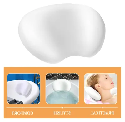 Produktbild von Badewannenkissen Kopfstütze Polyurethanrutschfest mittlere Härte für Badewanne Nackenstütze ergonomisch