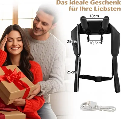 Immagine prodotto di Massaggiatore Shiatsu per collo e spalle, impastamento 4D, calore
