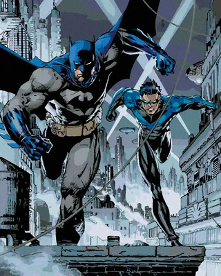 Produktbild von Zuty - Malen nach Zahlen - BATMAN UND NIGHTWING, 40x50 cm, ohne Keilrahmen