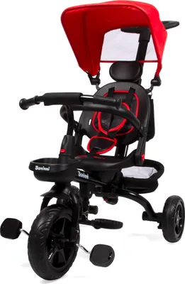Image de Tricycle Baninni avec barre de poussée Reina rouge
