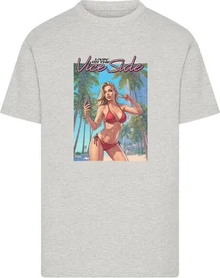 Obrázek produktu pro Pánské tričko Mr. Tee Vice Side Oversize Tee heathergrey - 3XL