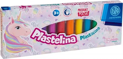 Produktbild von Schule Knetmasse 12 Farben UNICORN, 303221007