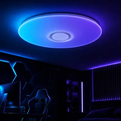 Produktbild von Horevo LED Deckenleuchte Farbwechsel 36W Ø50cm Groß Deckenlampe Sternenhimmel mi