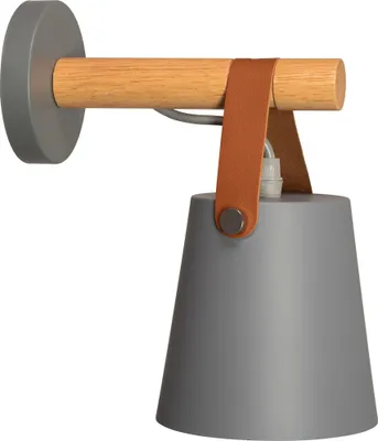 Zdjęcie produktu dla Lampa Kinkiet Ścienny Metalowy Z Paskiem Szary APP468-1W GREY