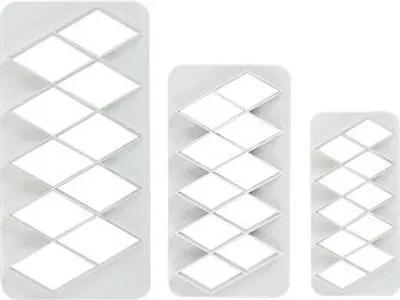 Productafbeelding van Sada van 3 geometrische koekjessnijders - diamant, groot (XL)