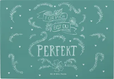 Produktbild von Mr. & Mrs. Panda Küchenbrett Du bist perfekt - Geschenk, Freund, Schneidebrett, Hackbrett, Brotzeitplatte, Hochzeitstag, vesperbrett, Frühstücksbrett, Dekoration, Partner