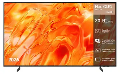 Produktbild von Samsung 55'' Neo QLED QN70H 4K Vision AI Smart TV (2026), 139,7 cm (55"), 3840 x 2160 Pixel, LED, Smart-TV, WLAN, Schwarz