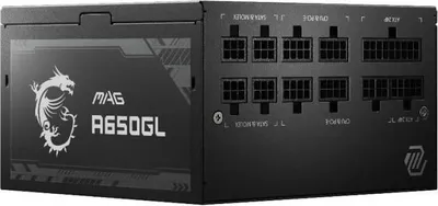Obrázek produktu pro Napájecí zdroj MSI MAG A650GL PCIE5, 650 W, 80+ Gold, modulární, 120mm ventilátor, 14 cm x 14 cm x 8,6 cm