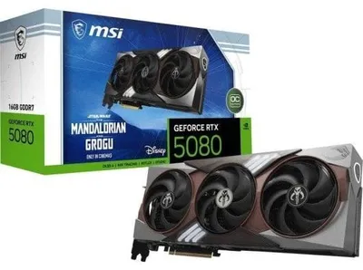 Produktbild von Tarjeta Gráfica MSI GeForce RTX 5080 The Mandalorian and Grogu OC 16 GB GDDR7 Reflex 2 RTX AI DLSS4.5