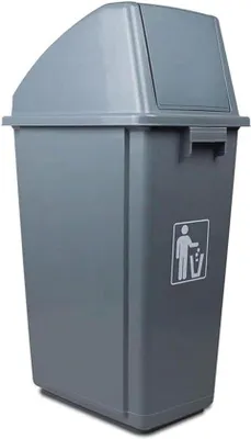 Immagine prodotto di Bidone della spazzatura da esterno in acciaio da 60 litri, per uso interno ed esterno