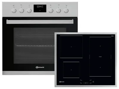 Produktbild von Bauknecht HEKO F300 (HIS3 EI8V2 IN + BU 1760C FT), Zonen-Induktionskochfeld, 4 Zone(n), Keramik, Schwarz, Berührung, 57,7 cm