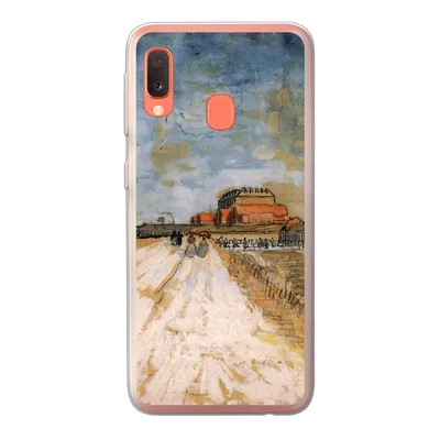 Produktbild von MuchoWow® Handyhülle Schutzhülle Hülle für Samsung Galaxy A20e Straße entlang der Stadtmauern von Paris - Vincent van Gogh Silikon Softcase Handy Hülle - Abdeckung