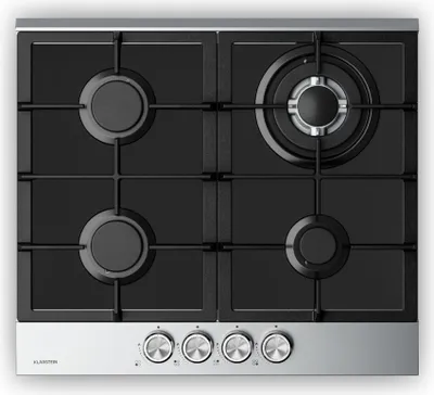 Obrázok produktu pre Klarstein Verosteel plynová varná doska, 4 horáky, 8000 W, 60 cm, sklo a nehrdzavejúca oceľ, LPG/zemný plyn, elektrické zapaľovanie, ochrana proti zhasnutiu plameňa, kuchynský plynový sporák, vrátane prestavbovej sady, nehrdzavejúca oceľ