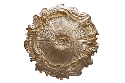 Produktbild von MARBET DESIGN Stuckrosette R-07 Ø 40cm EPS Styropor - Deckenrosette, Zierelement, Stuck (supergold) Wanddekoobjekt Innendekoration Nachbildung rund