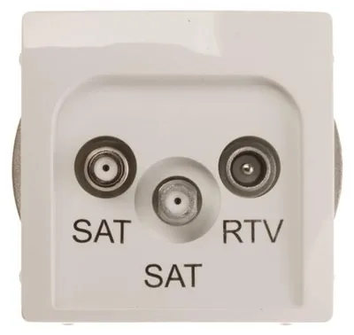 Produktbild von Kontakt-Simon BMZAR+SAT3.1-P2.01/11, Weiß, Kunststoff, IP20, 75 mm, 41 mm, 75 mm