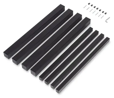 Obrázek produktu pro Emuca Čtvercové nohy stolu a rám stolu, 50 x 50 mm, 750 x 750 mm, ocel, lakované černě