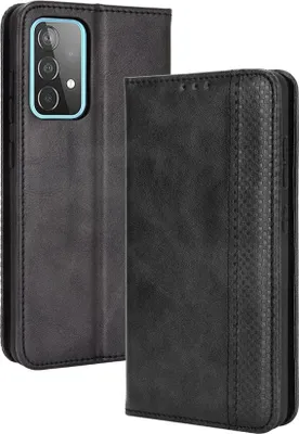 Produktbild von Samsung Galaxy A52 / A52s Hülle - Coverup Vintage Style Klapphülle - Schwarz
