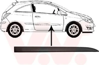 Produktbild von VAN WEZEL Zierleiste für die Tür Vorne Rechts Leiste für OPEL Corsa D Schrägheck (S07) 3750428