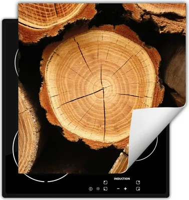 Produktbild von DarHaus Herdabdeckplatte 60x52 cm Anti Rutsch Matte Aufrollbar, Holz