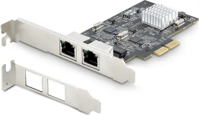 Immagine prodotto di StarTech.com Scheda di rete PCIe a 2 porte da 2,5 Gbps NBASE-T, Intel I225-V, scheda di rete per computer a due porte, scheda NIC multi-Gigabit, scheda LAN per server PCI Express, interfaccia Ethernet desktop