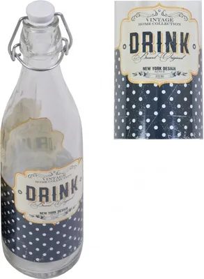 Produktbild von LORY Drahtbügelflasche 0,5 Liter Glasflasche mit Bügelverschluss Retro Vintage