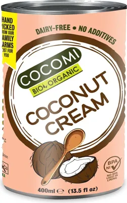 Zdjęcie produktu dla KREM KOKOSOWY BEZ GUMY GUAR BEZ DODATKU CUKRÓW400 ml - COCOMI