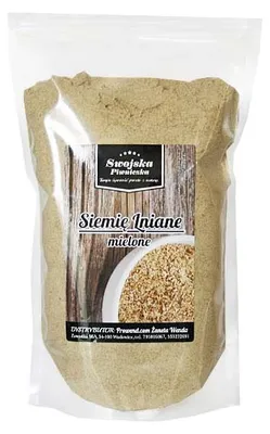 LEN MIELONY ZŁOTY ODTŁUSZCZONY SIEMIĘ 1Kg SWOJSKA PIWNICZKA