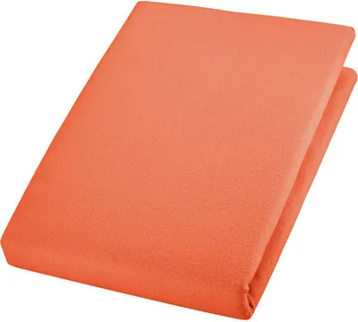 Produktbild von Cotonea Bio Spannbettlaken Edel-Biber Farbe Orange -I215 Größe 140x200 cm