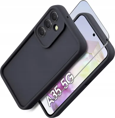 Zdjęcie produktu dla Etui do Samsung A35 5G silikonowe MATOWE + Szkło ochronne na ekran 9H