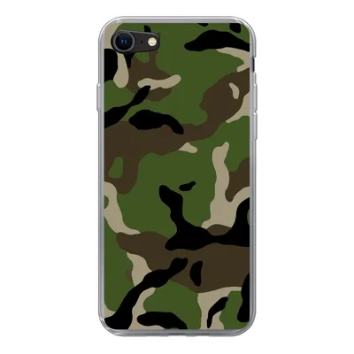 Produktbild von MuchoWow® Handyhülle Schutzhülle Hülle für iPhone 8 Militärisches Tarnungsmuster Silikon Softcase Handy Hülle - Schutzhaube