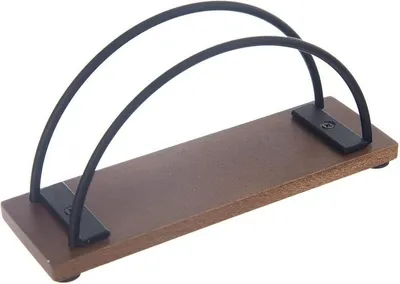 Produktbild von Serviettenhalter aus Holz und Metall schwarz RADKA 16x5x8 cm
