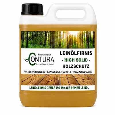 Produktbild von 10Liter - Contura Premium Natur Holzschutz Leinöl Holzöl Leinölfirnis Holz Möbel