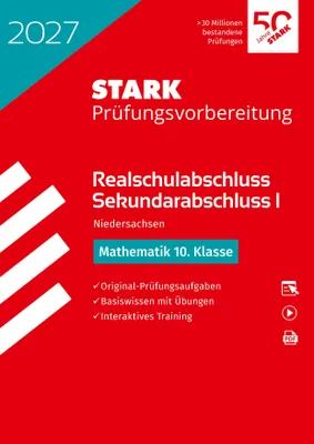 Produktbild von STARK Mathematik - Realschulabschluss 2027 Niedersachsen - Prüfungsvorbereitung