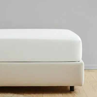 Obrázek produktu pro Bavlněné prostěradlo 180 x 200 cm, bílé, 100% bavlna, česaná bavlna,  Öko-Tex (bílé, 180 x 200 cm)