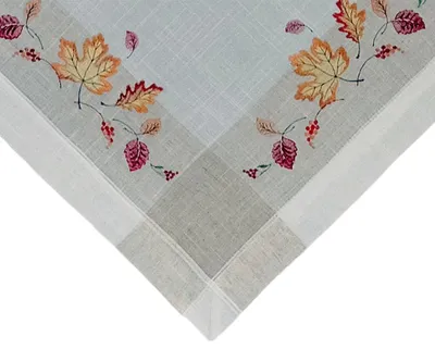 Produktbild von Tischdecke MELINA Blätter Herbst bunt Polyester Leinen 60 x 60 cm