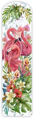 Productafbeelding van Goudkleurige bladwijzer voor een boek met een flamingo-motief