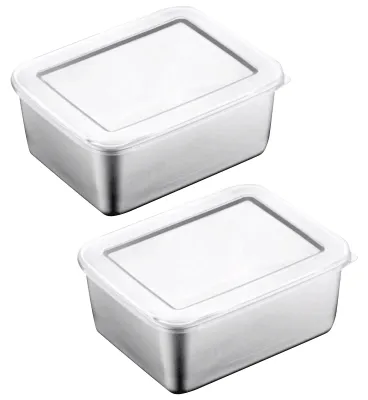 Produktbild von Edelstahl-Vorratsdosen, luftdicht, mit Deckel, stapelbar, Lunchbox für Camping, Picknicks, Schule