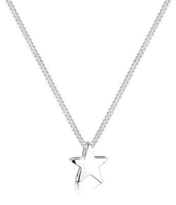 Productafbeelding van Halsketting voor dames met een sterrenhanger, filigraan design, in 925 sterling zilver
