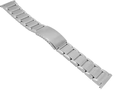 Produktbild von Minott ⇒ Uhrenarmband 24mm mit Faltschließe Edelstahl silbern ⇒ 34566S