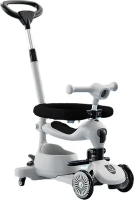 Imagen del producto de Patinete infantil AIORBER, multifuncional, con asiento, para empujar, seguro y cómodo, ideal para bebés y niños pequeños (0-3-6 años), color gris