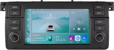 Produktbild von Autoradio mit Bluetooth und CarPlay für BMW E46 M3 318/320/325/330/335 und Rover 75 – kompatibel mit Apple und Android – Stereoanlage mit Navigationssystem – 1 GB RAM, 32 GB Speicher