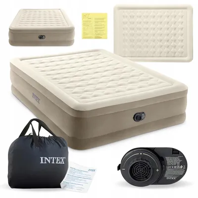 Produktbild von Intex Premium Doppel-Luftmatratze 203x152x46 cm mit Pumpe