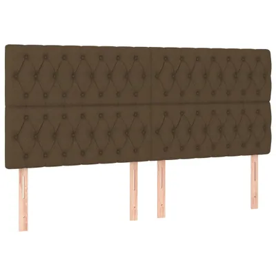 Zdjęcie produktu dla Zagłówek ciemnobrązowy 180x7x118/128 cm tkanina