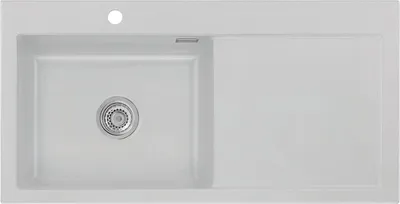 Produktbild von Flächenbündige Spüle MERA 100 SL F Alu Becken links mit Handbetätigung