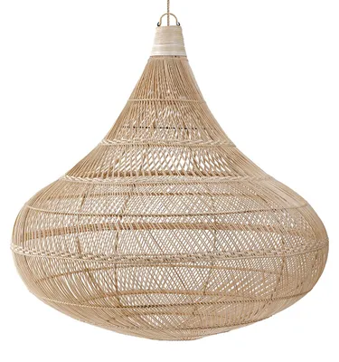 Image de Bazar Bizar Suspension rotin marron 107x107x110cm