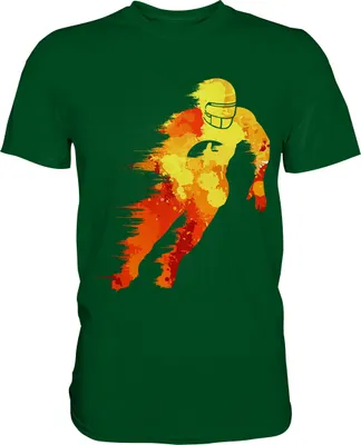Produktbild von Buntes American Football T-Shirt – Bottle Green / S