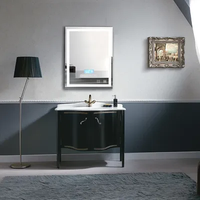 Produktbild von Badspiegel mit Beleuchtung, Bluetooth Lautsprechern und Touch Control Dimmbar 600x800mm