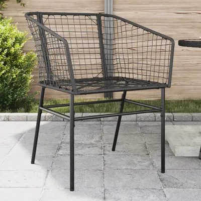 Produktbild von Design Gartenstühle 2 Stk. Schwarz Poly Rattan, Gartenstühle 2024 Neu