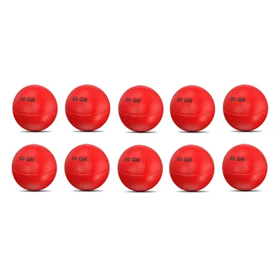 Produktbild von alpas 80g Schlagball 10er Set - Wurfball für Schule, Verein & Leichtathletik - Trainingsball für Weitwurf